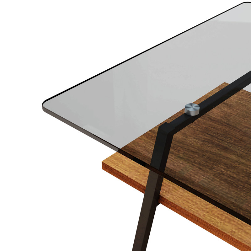  Table basse Shalia, Gris, Noir, noir, noir, noir