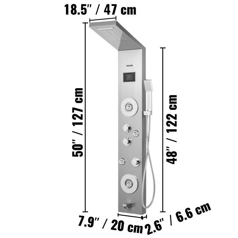 50'' Shower Panel with Adjustable Shower Head