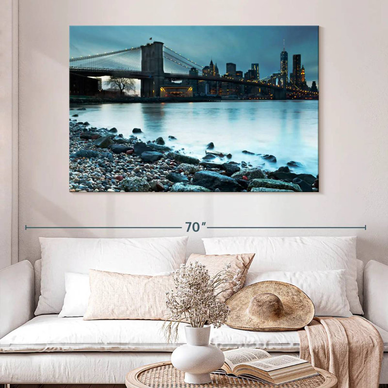 Lilie Brooklyn Bridge Blue Hour, 34" H x 51" W