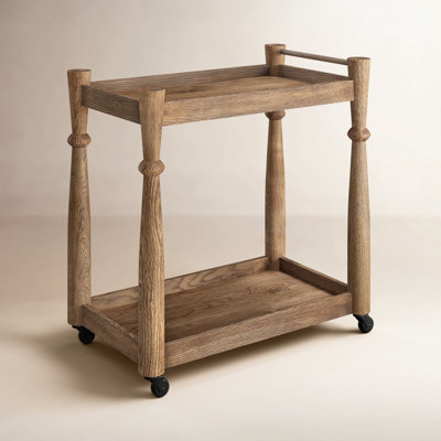 Clemensia Solid Wood Bar Cart