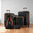 Ensemble de valises 6 pièces Hardshell, valises extensibles légères à deux roues, verrou TSA, noir-117793385