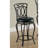 Swivel Bar Stool with Upholstered Seat-1243885179