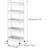 5-Tier Plastic Rolling Utility Cart with Handle, Multi-Functional Storage Trolley, Living Room, Kitchen, Movable Storage Organizer with Wheels-114210586