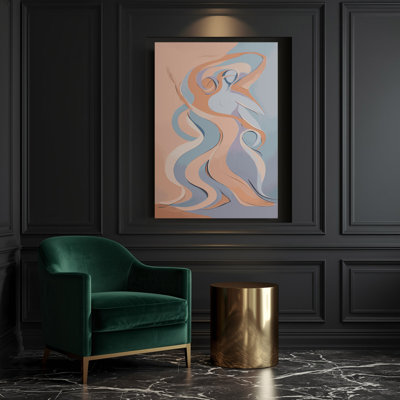 Abstrait art figuratif gris sur toile 62