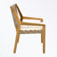 Ensemble de 2 fauteuils d'extérieur en bois avec pieds robustes et coussin