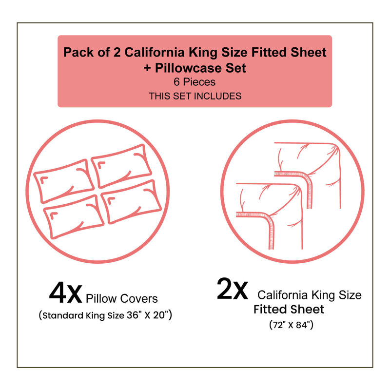Drap-housse et coussin décoratif Ambesonne Alien, vert fougère noir, Ensemble de draps pour très grand lit californien