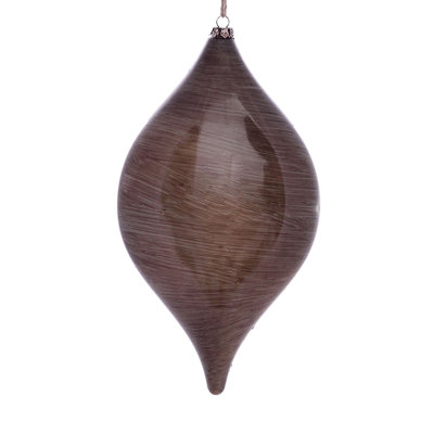 11.5" Wood Grain Drop Christmas Ornament