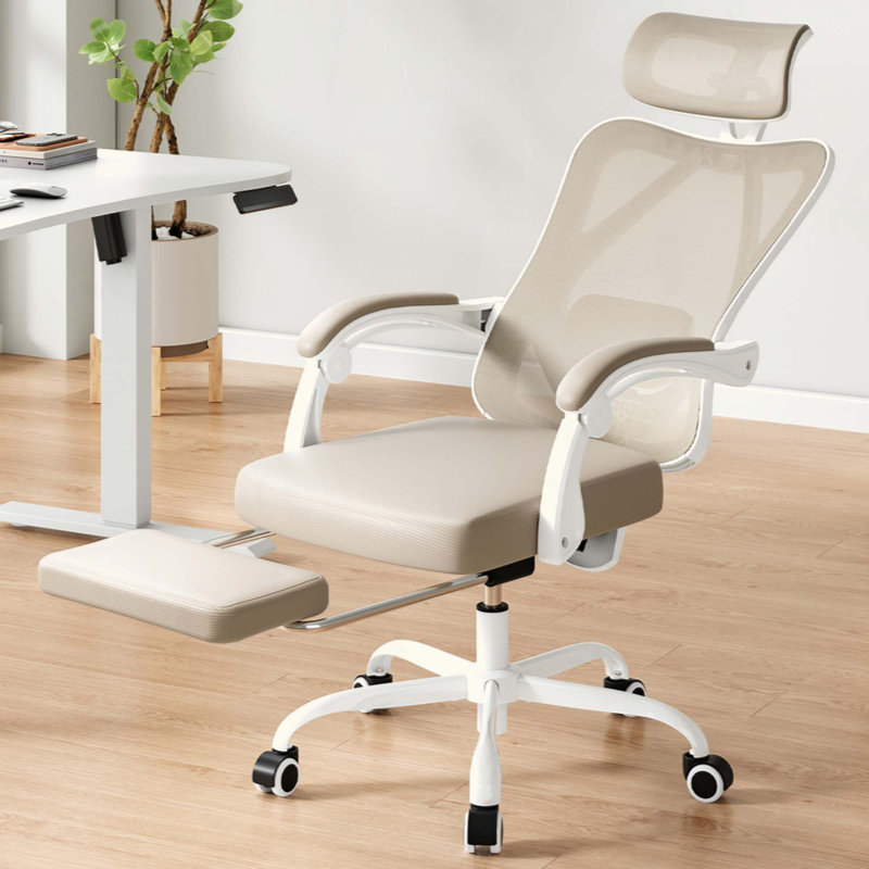 Ergonomic Mesh High Back Office Chair with Footrest & Adjustable Headrest/Lumbar Support – 135° Recline, 350lbs Capacity, for Home Office/Study Room/Bedroom