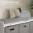 Shoe Bench with Cushion Seat, 3 Fabric Drawers for Entryway Hallway
