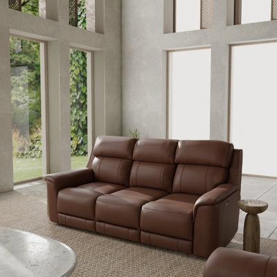 Oslo Dual Power Reclining Sofa In Pecan