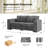 Bessette 76" Modern Chenille Storage Loveseat Sofa Removable Cover-197747954