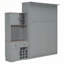Queen Size Murphy Bed with Storage, Wine Rack, Glass Holder, and LED Strip, Perfect for Modern Spaces-1558474333