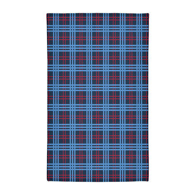 Tapis à carreaux bleu