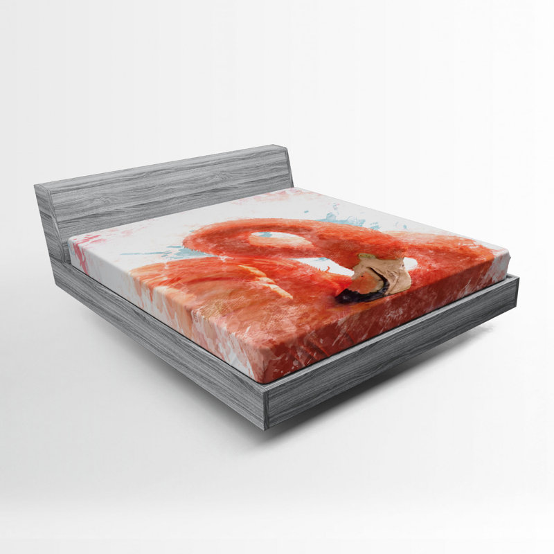 Drap-housse flamant rose, Double