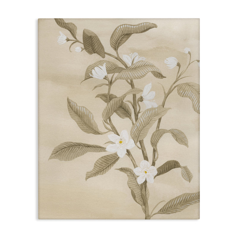 «Neutral Daffodils Canvas Art» par Grace Popp, H 30 po x l 24 po