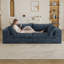 Canapé Cloud 39,8 po, tissu velours côtelé, sièges profonds, conception à deux couches, coussin amovible, sans assemblage, combinaison à faire soi-même pour le salon, la chambre à coucher, la salle de conférence, un appartement, bleu-1515869