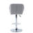Swivel Upholstered Adjustable Height Counter Stool with Metal Frame