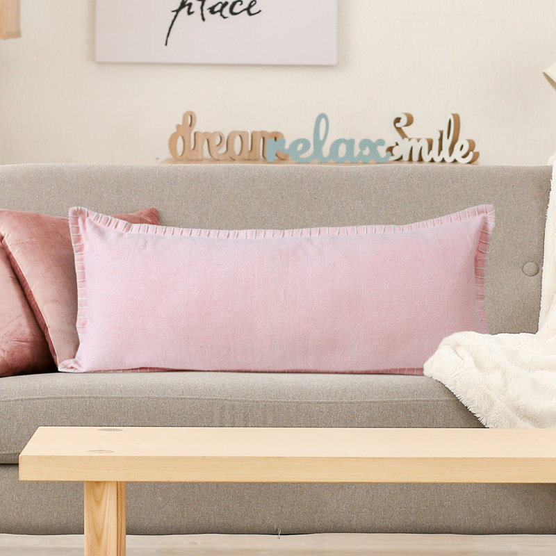 Coussin en coton Vital, Rose, Polyester