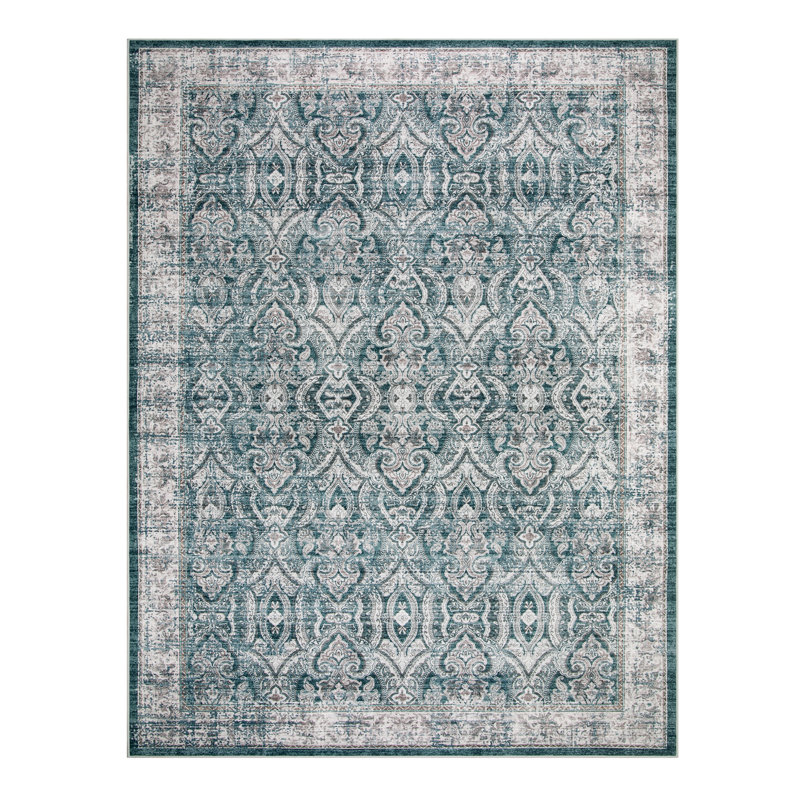 Govan Ultra-Thin Washable Area Rug Stain Resistant Rugs for Living Room Bedroom, Distressed Vintage Rug, Rectangle 8' x 10'