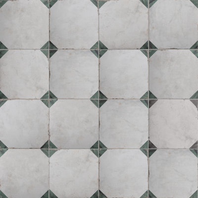 Renaissance Deco 8" x 8" Porcelain Vintage Wall & Floor Tile