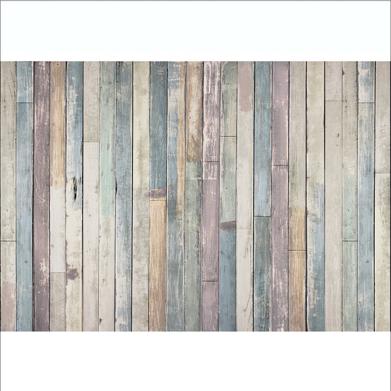 4 Piece Wallpaper Mural, 2.53m L x 366cm W, Light Blue