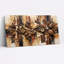 "Rustic Compass and Gears Collage" avec des noix et des grains de café, art mural sur toile-133440183