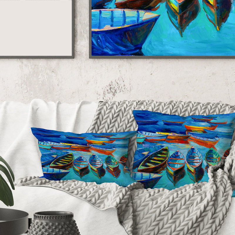Housse et coussin rectangulaires Little Wating in the Harbor