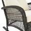 Chaise berçante en crème et noir