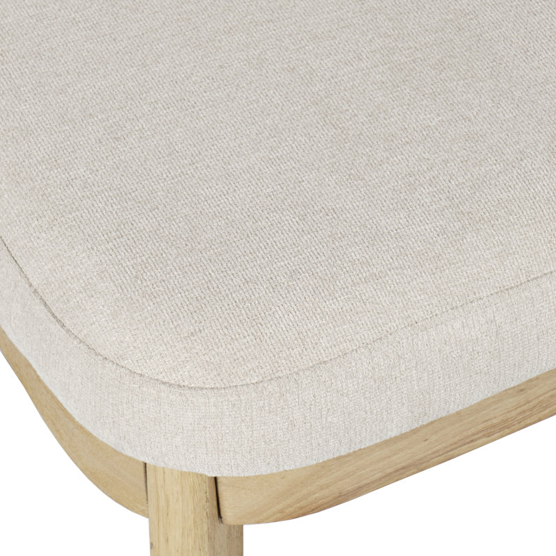 Albore Mid-Century Modern Split Back Upholstered Dining Chair (Set of 2), Natural