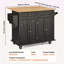 Armoire de rangement sur roulettes avec tiroir et tablettes pour îlot de cuisine