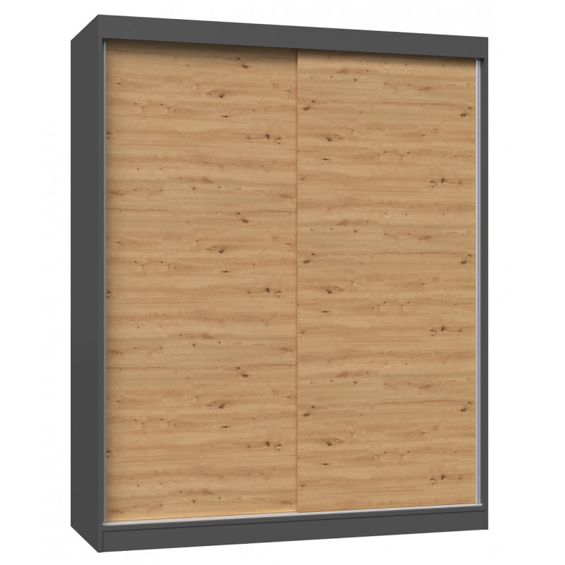 Spiros Laminate Wardrobe, Grey