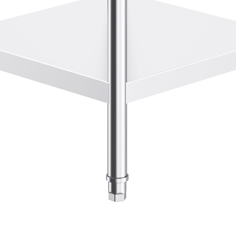 Table de travail en acier inoxydable 24 pièces 28 x 28 pouces SUS201 avec dosseret, 26" H x 28" W x 24" D