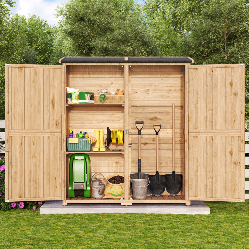 4 ft. W x 1 ft. D Solid Wood Tool Shed