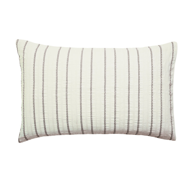 Waffle Stripe Duvet Cover Set, Chocolate Striped, Double Duvet Cover + 2 Pillowcases