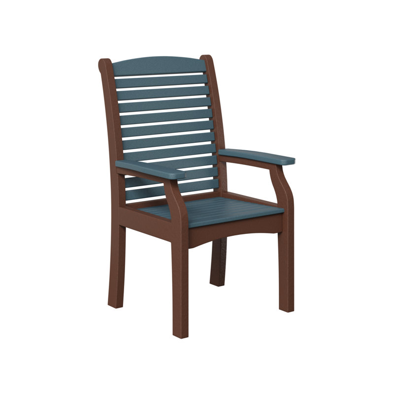 Chaise de terrasse classique Berlin Gardens, Dark Blue/Chocolate Brown