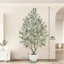 Olive artificielle avec fruit en pot de fleurs blanc, arbre topiaire en pot pour la maison et le bureau, 5/6/7/8 pieds-1400002816