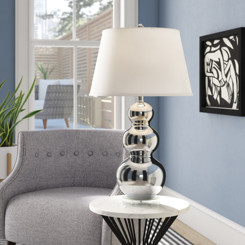 Lampe de table 27 po Alonah, Argent