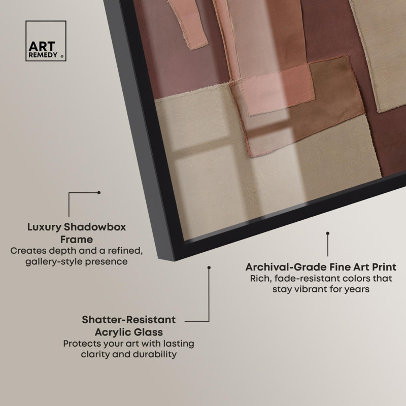 Décoration murale bohème brut Raw Edge I par Art Remedy, cadre noir, 11 x 16, H 16 po x l 11 po, Structure noire