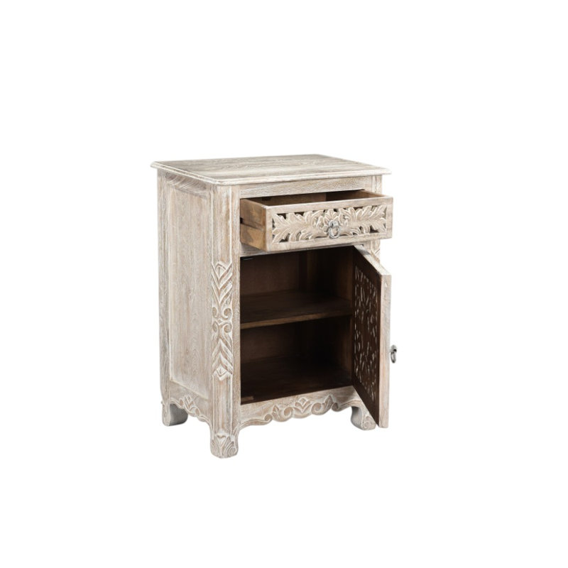  Table de chevet Camdenfield, Blanc