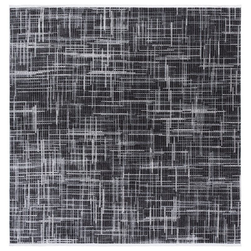 Mila 228 Performance Abstract Rug, Square 6'7"