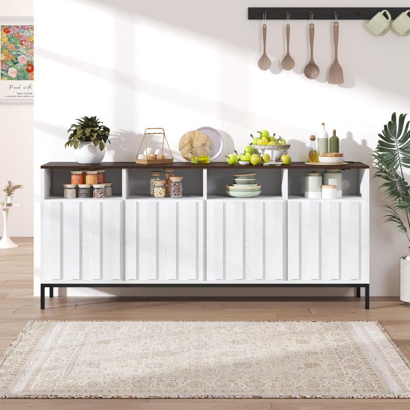 Buffet Buffet, Blanc / Brun foncé