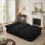 Canapé moderne pliable 2 en 1 avec couverture fonctionnelle et 2 coussins moelleux, canapé en velours côtelé moelleux confortable, canapé-lit convertible pour le salon, la chambre à coucher-28405947