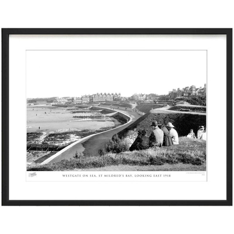 Westgate On Sea, St Mildred's Bay, Looking East 1918 by Francis Frith - Single Picture Frame Print, 28cm H x 36cm W x 2.3cm D
