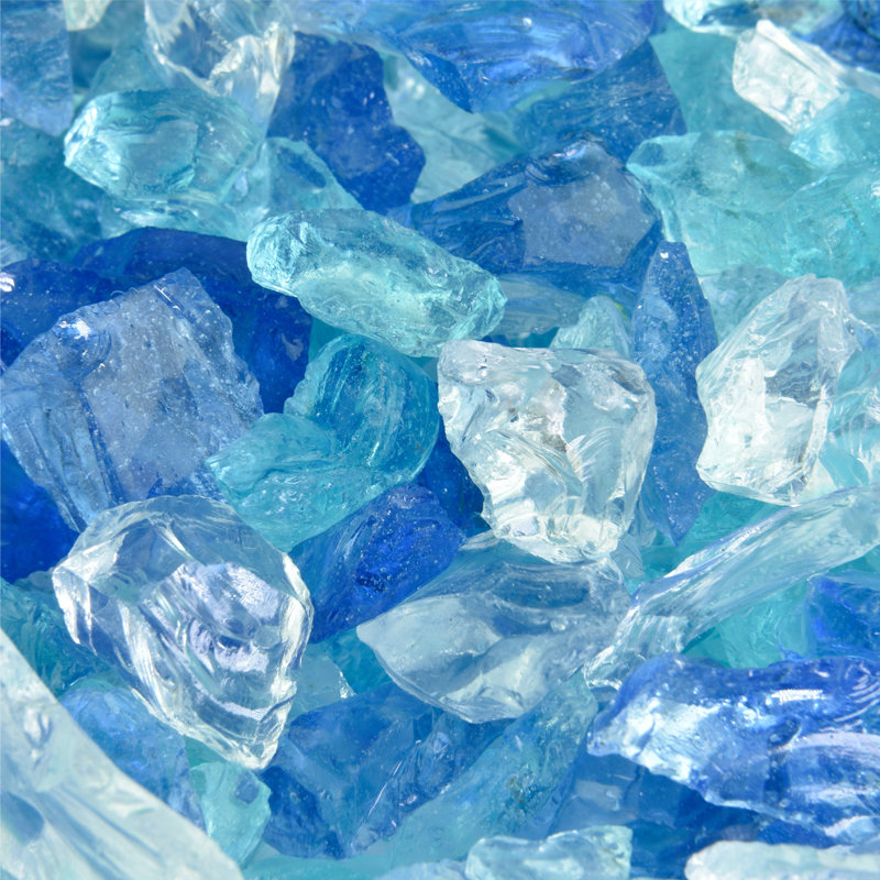 Verre de foyer d'extérieur Perles, Rivières givrées