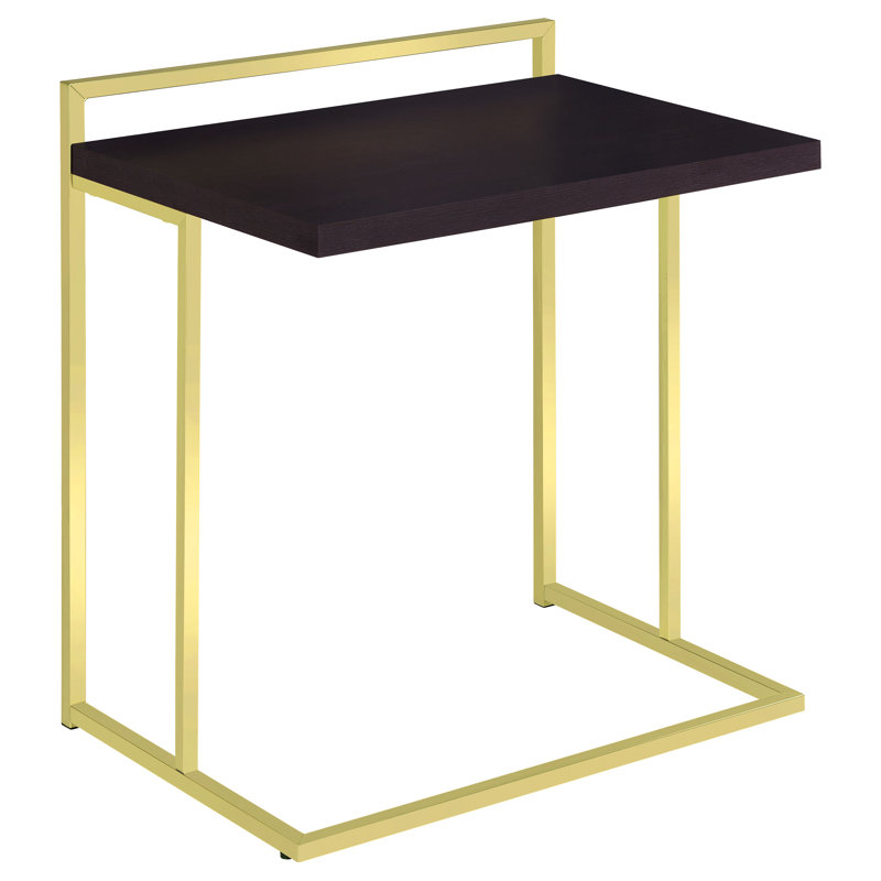 Table de bout Chandlar C Table, Or, Capuccino brun