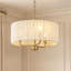 Luminaire suspendu 4 lumières en rotin