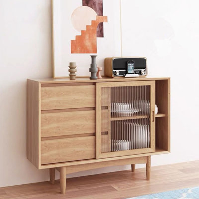 Japanese-Style Ultra-Thin Solid Wood Sideboard