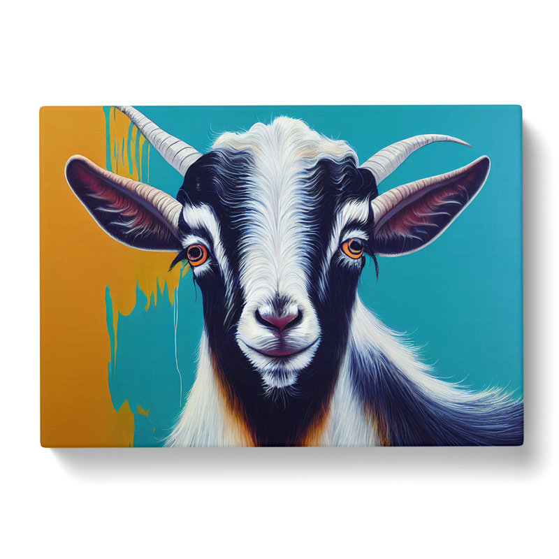 Goat In Colour Vol.2 - Wrapped Canvas, 35cm H x 50cm W x 3cm D