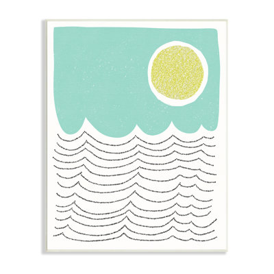 41_Sun Rising Over Ocean Waves, art abstrait sur toile tendue par Jen Bucheli