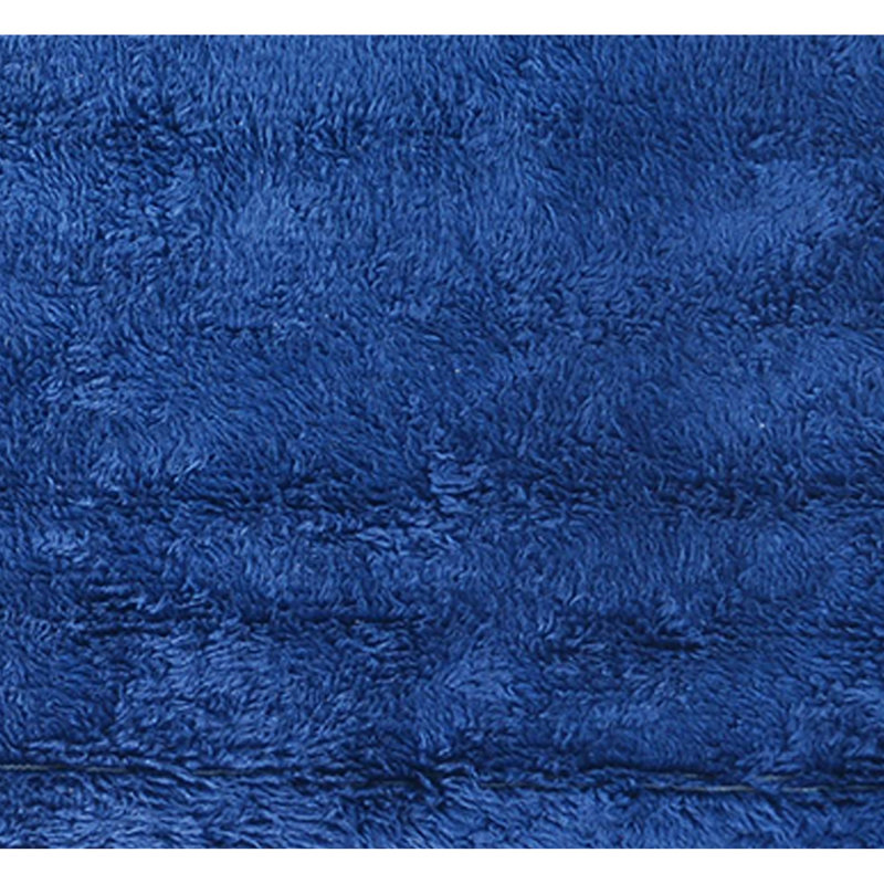 Tapis en laine noué à la main bleu foncé, Rectangle 8 pi x 10 pi